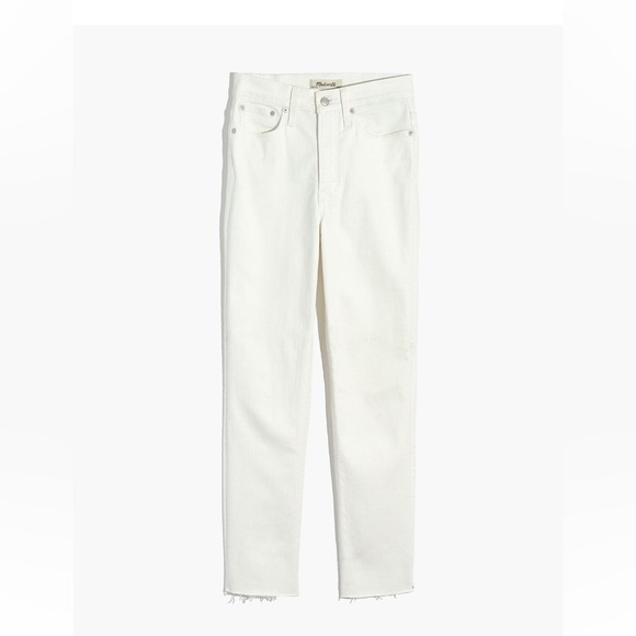 Madewell The Perfect Vintage Crop Jean in Tile White Raw hem - Picture 11 of 11